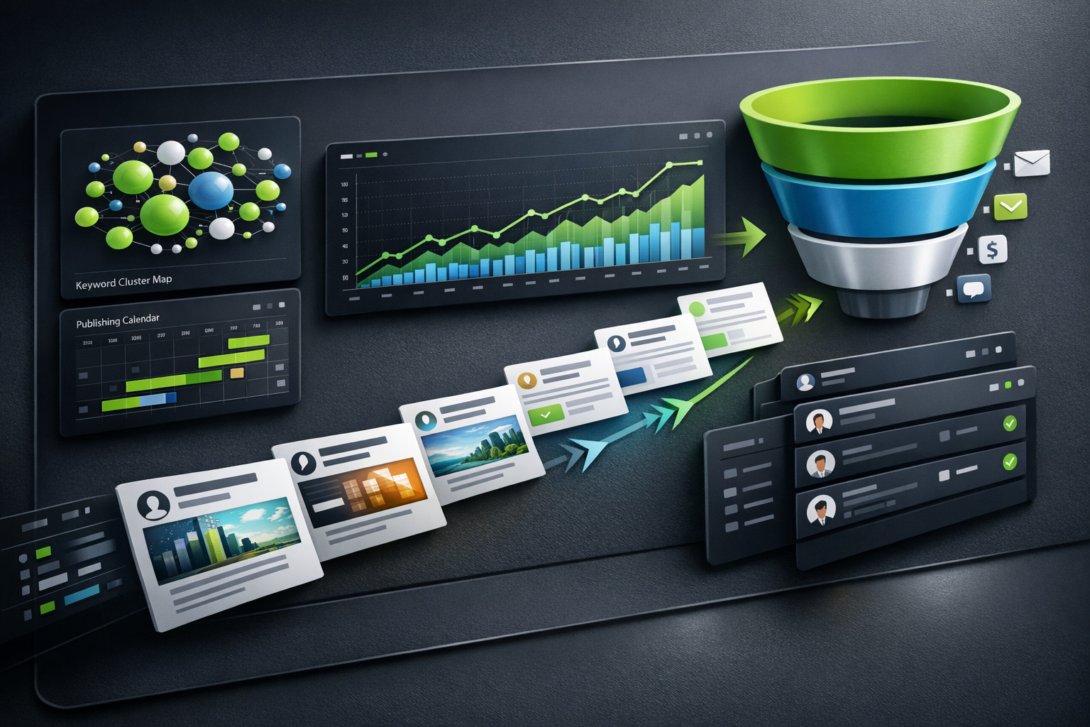 SEO and digital marketing growth dashboard